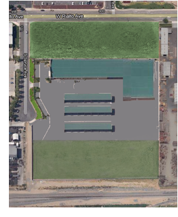 Overhead view of facility
